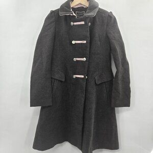 Rothschild Gray Charcoal Pink Trim Girls Coat Large 14